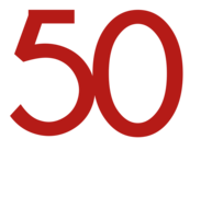 Logo 50 anni aerco bianco